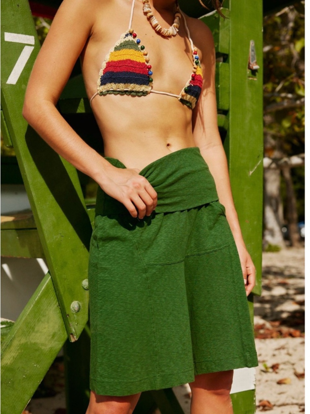 Free People FP Beach Stratus Shorts in Green, S